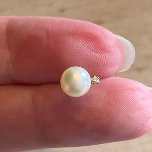 Pearl and Diamond Stud